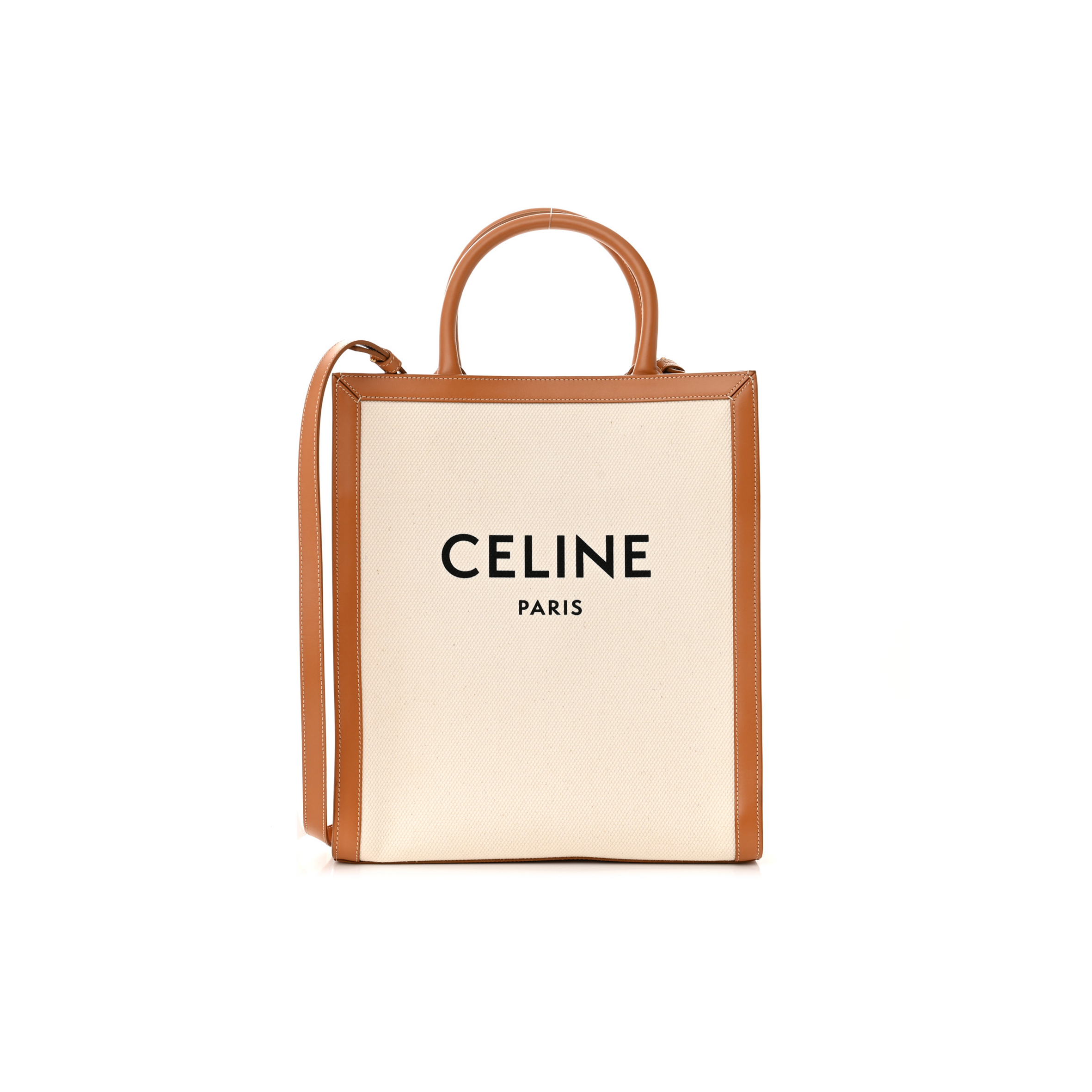 Ce**e small tote in cabas canvas and calfskin 192082bnz.02nt (17*13*6cm)